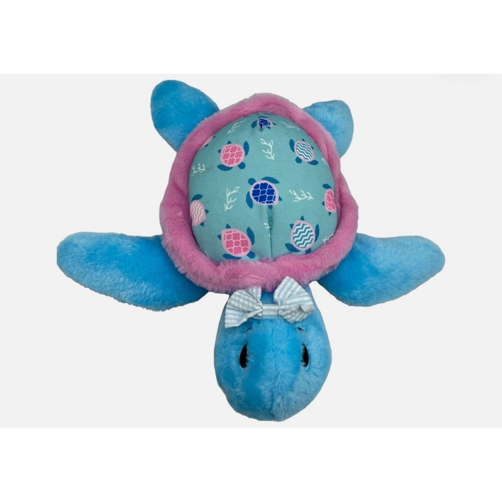 The Petting Zoo Sea‎ Turtle 9" Plush Blue And Pink Striped Seersucker